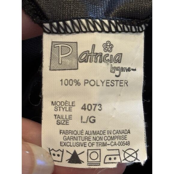 Patricia Lingerie Womens Half Slip Lace Trim Black Large Style 4073 - Picture 3 of 4
